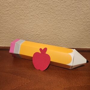 15 Pencil Gift Boxes with Red Apple Tag Teacher Gifts